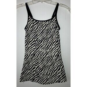Sweet Nothings Ladies Size M Zebra Print Cami Bathing suit Top Beach Summer
